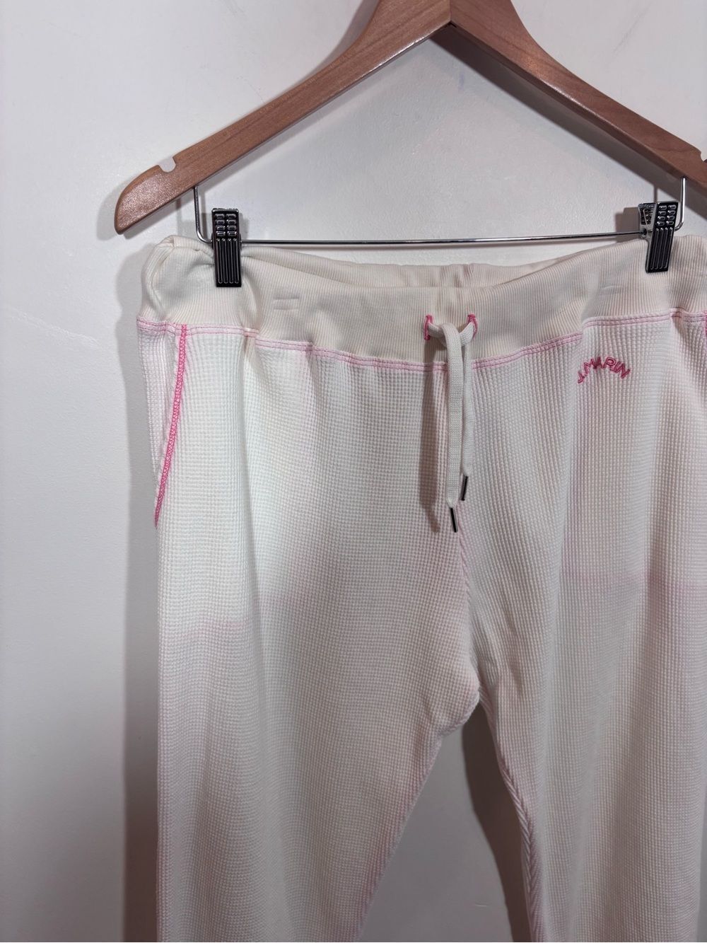 J.Marin The Thermal Jogger - Natural NWT Large Organic Cotton Waffle lounge - Picture 6 of 14